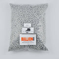 5mm tumbling media from Bullioncare, neatly packaged with a '1 KILO, 4mm Corundum ball' label and Bullioncare sticker, presented against a white background.