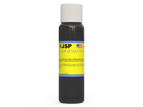 JSP® Patina Gel in a 1oz bottle for silver/copper jewelry oxidization, non-toxic, dilutable, adjustable for effects.
