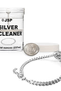 Silver dip cleaner provides anti tarnish power, showcasing the brightness levels which can achieved for using this JSP branded product.